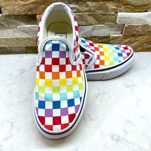 Checkerboard Vans kid size 13